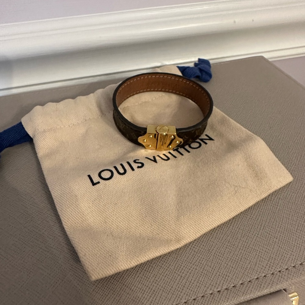 Louis Vuitton leather bracelet